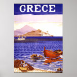 Poster da Viagens vintage grécia<br><div class="desc">Poster da Viagens vintage grécia</div>