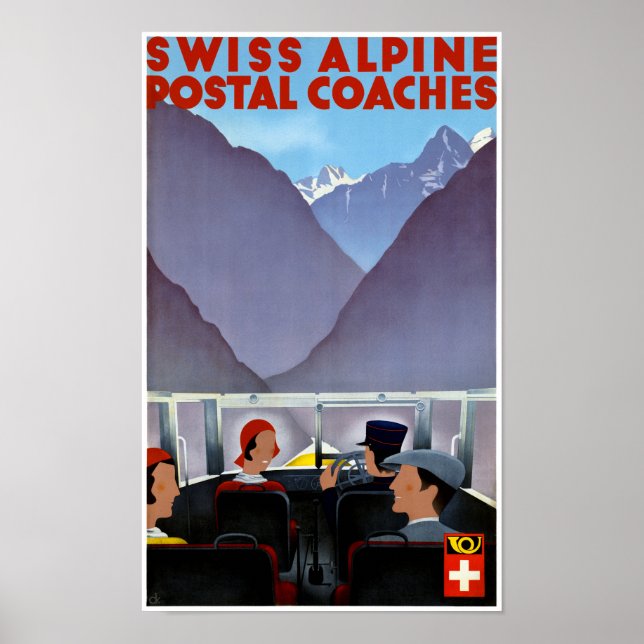 Poster da Viagens vintage restaurada (Frente)
