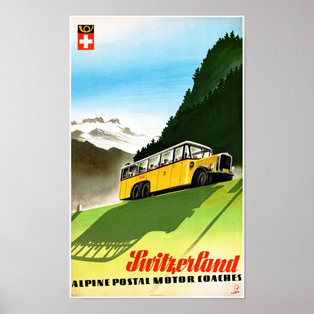 Poster da Viagens vintage restaurada (Frente)
