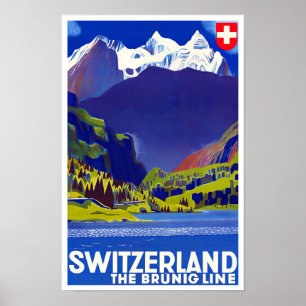 Poster da viagens vintage suiça