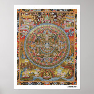 Poster da vida de Buda Mandala