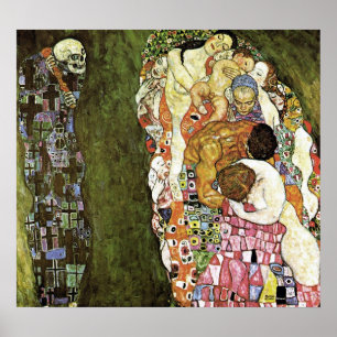 Poster da vida e da morte do ~ de Gustavo Klimt