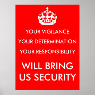 Poster da vigilância, da determinação & da
