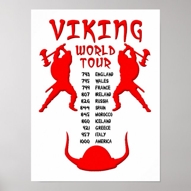 Poster da Viking World Tour (Frente)