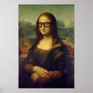 Poster da Vinci Mona Lisa na arte legal dos vidros do