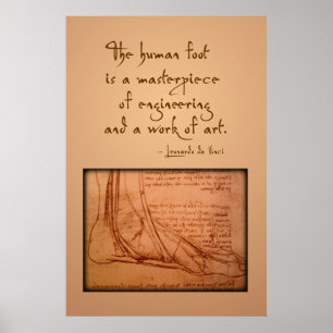 Poster da Vinci: "O pé humano é… "