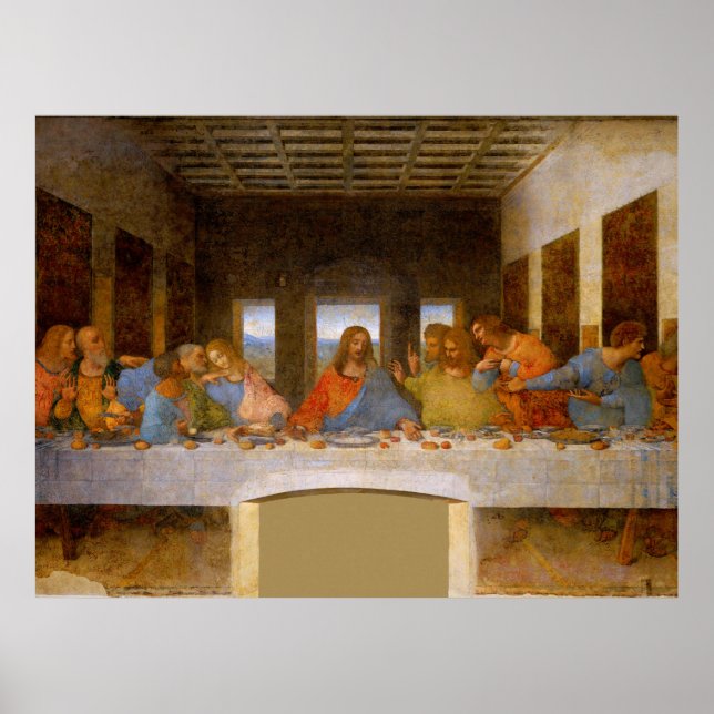 Poster Da Vinci Última Ceia Arte Fino Clássico (Frente)