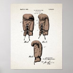 Poster da Vintage Boxing Glove Patent 1923