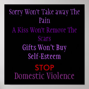 Poster da violência doméstica