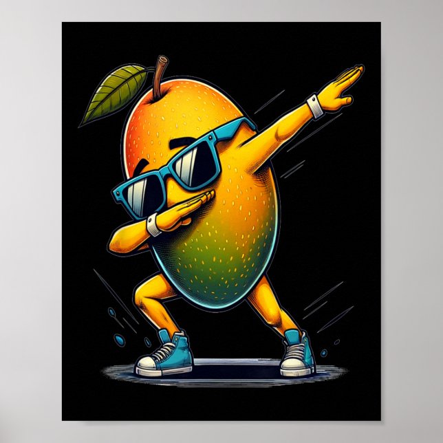 Poster Dab Dance Mango Funny Dancing Dabbing Fruta (Frente)