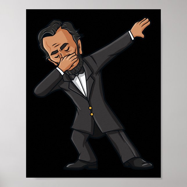 Poster Dabbing Abraham Lincoln 4 de julho Abe Dab Boys G (Frente)