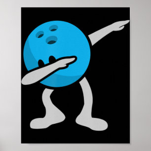 Poster Dabbing Boliche Boliche Festa de aniversário Gift