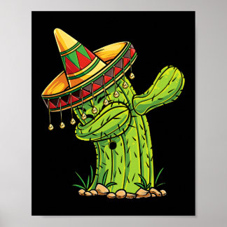 Poster Dabbing Cactus Shirt Cinco De Mayo Boys Homens