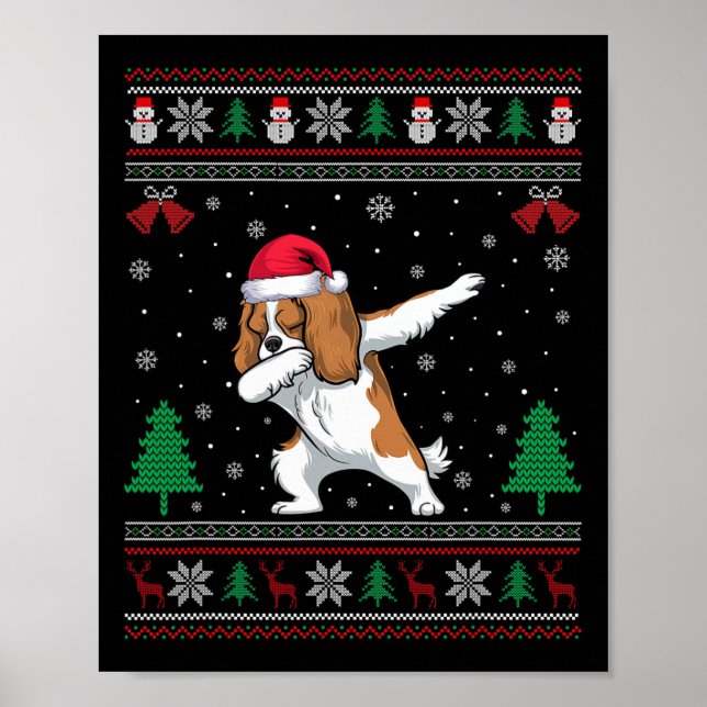 Poster Dabbing Cavalier King Charles Spaniel Papais noeis (Frente)
