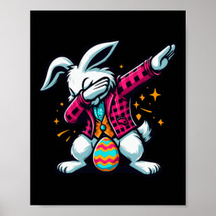 Poster Dabbing Easter Bunny