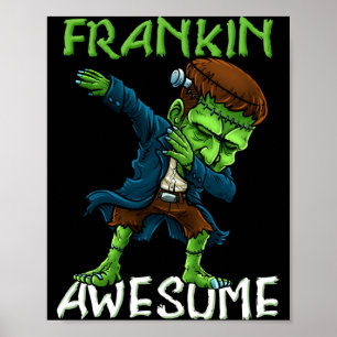 Poster Dabbing Halloween Frankin Incrível Dab Meninos Cri
