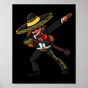 Poster Dabbing Mexicano Mariachi Cinco De Mayo Costume Te
