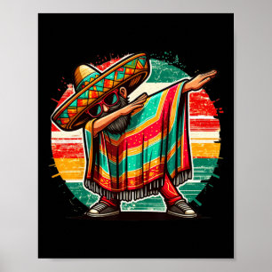 Poster Dabbing mexicano Poncho Cinco de Mayo Boys Men Mex