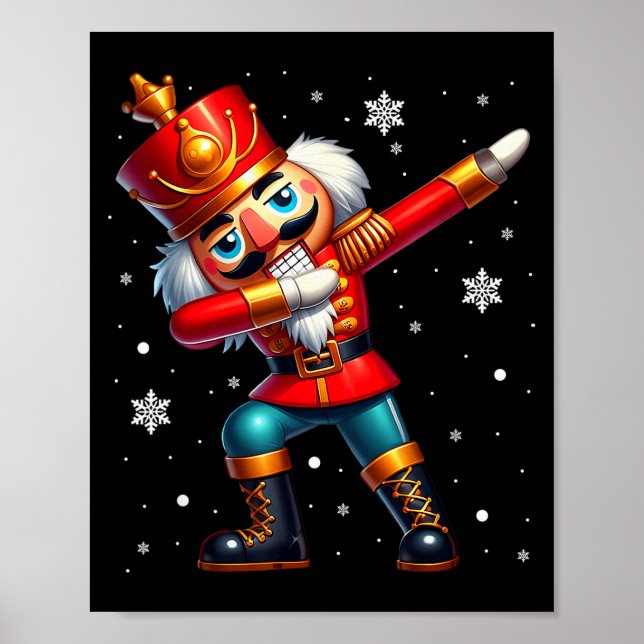 Poster Dabbing Nutcracker Christmas Costume Matching Fami (Frente)