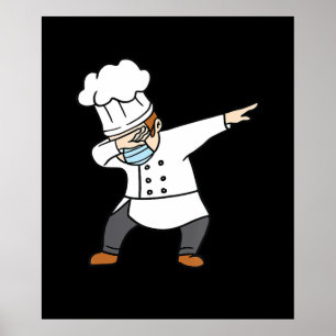 Poster Dabbing Pizza Chef Baker Pizzabaker Dab presente