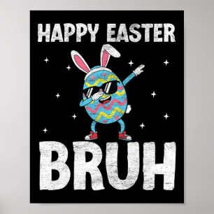 Poster Dabbing Rabbit Páscoa Day Egs Dab Boys Girls Kid