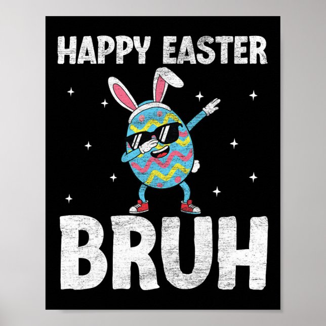 Poster Dabbing Rabbit Páscoa Day Egs Dab Boys Girls Kid (Frente)