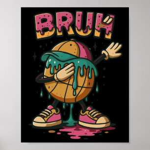 Poster Dabbing Sketll Drip Bruh Sketll Drip Sorvete Ck