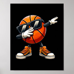 Poster Dabbing Sketll Ll Sungles Esboço Engraçado
