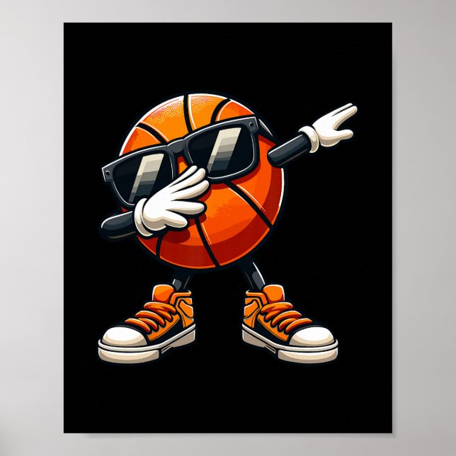 Poster Dabbing Sketll Ll Sungles Esboço Engraçado  (Frente)