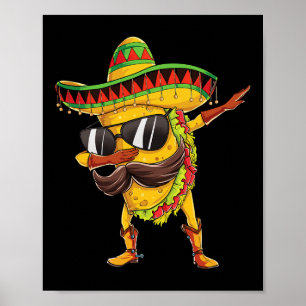 Poster Dabbing Taco T Shirt Cinco De Mayo Kids Boys W