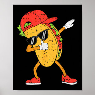 Poster Dabbing Tacos Dab Cinco De Mayo Mexicanos Toddl