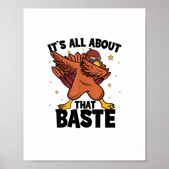 Poster Dabbing Thankdando à Turquia sobre esse castor (Frente)