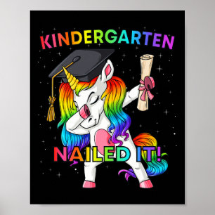 Poster Dabbing Unicorn Kindergarten Nails