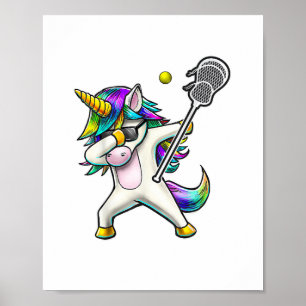 Poster Dabbing Unicorn Lacrosse Shirt Kids Unicorn Gifs U