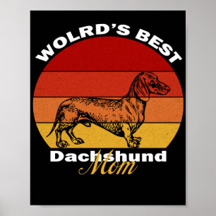 Poster Dachshund - A melhor mãe de Dachshund do mundo