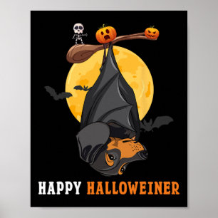 Poster Dachshund Abóbora Halloween Para Mulheres E T Saus