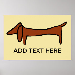 Poster Dachshund, adicionar texto