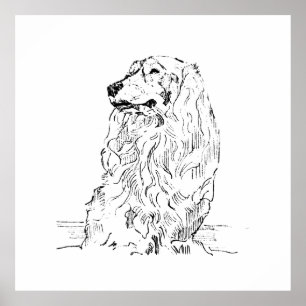 Poster Dachshund – Cachorro Salsicha de Pelo Longo