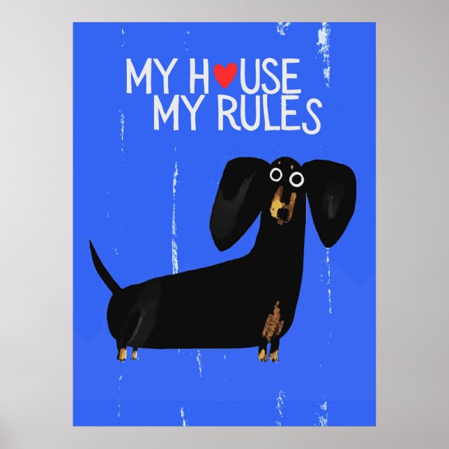 Poster Dachshund dog | Funny & decorative Poster (Frente)