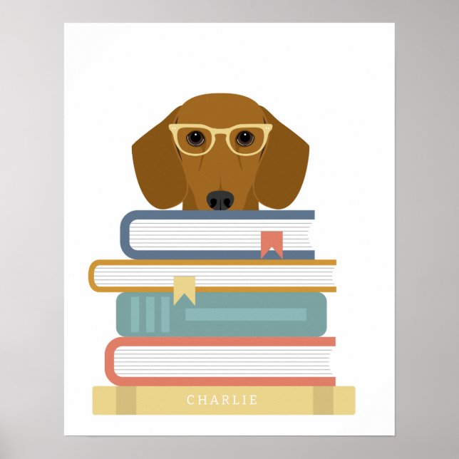 Poster Dachshund Dog Personalized Print (Frente)