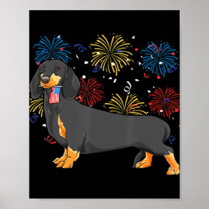 Poster Dachshund Doxie Lover Weiner Cachorro Mãe Filhos P