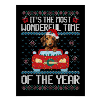 Póster Dachshund É a época mais maravilhosa do tempo