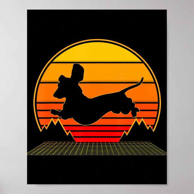 Poster Dachshund Gift | Presentes De Pão De Cão (Frente)