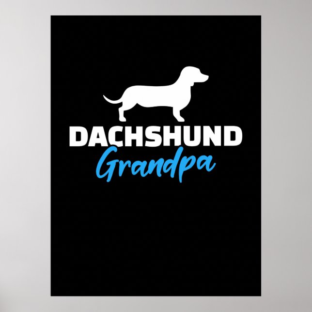 Poster Dachshund Grandpa (Frente)