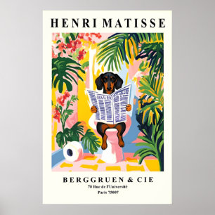 Poster Dachshund na Arte de Parede do Banheiro - Matisse