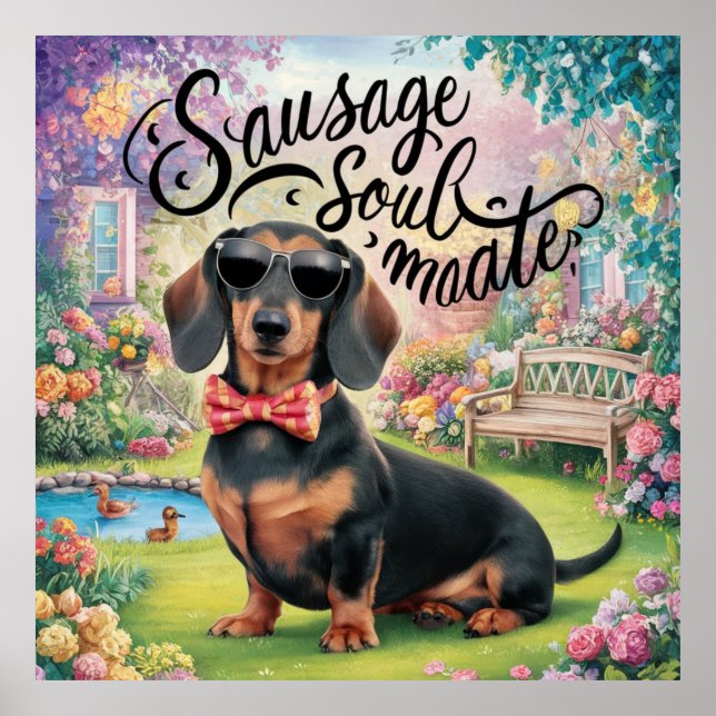 Poster Dachshund Sausage Soulmate (Frente)