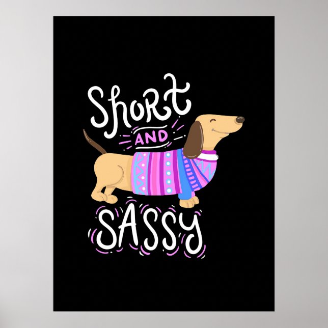 Poster Dachshund Short E Sassy (Frente)