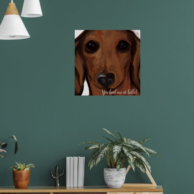 POSTER DACHSHUND VERMELHO         (Sala de Estar 1)