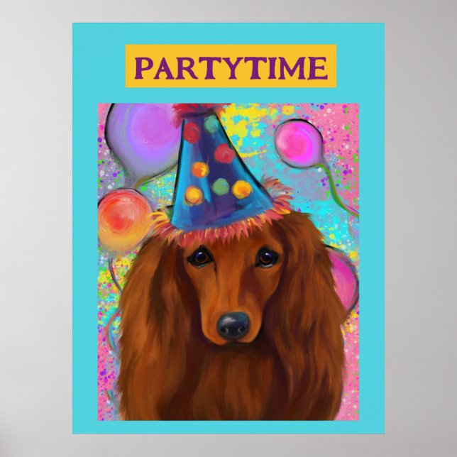 POSTER DACHSHUND VERMELHO           (Frente)