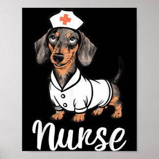 Poster Dachshunds Enfermeiros Vestidos Adoráveis Enfermei